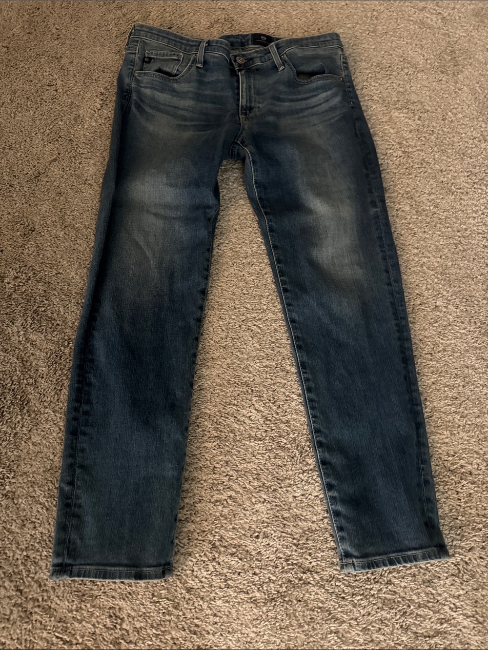 Ag Adriano Goldschmied Women's Blue Cropped Jeans